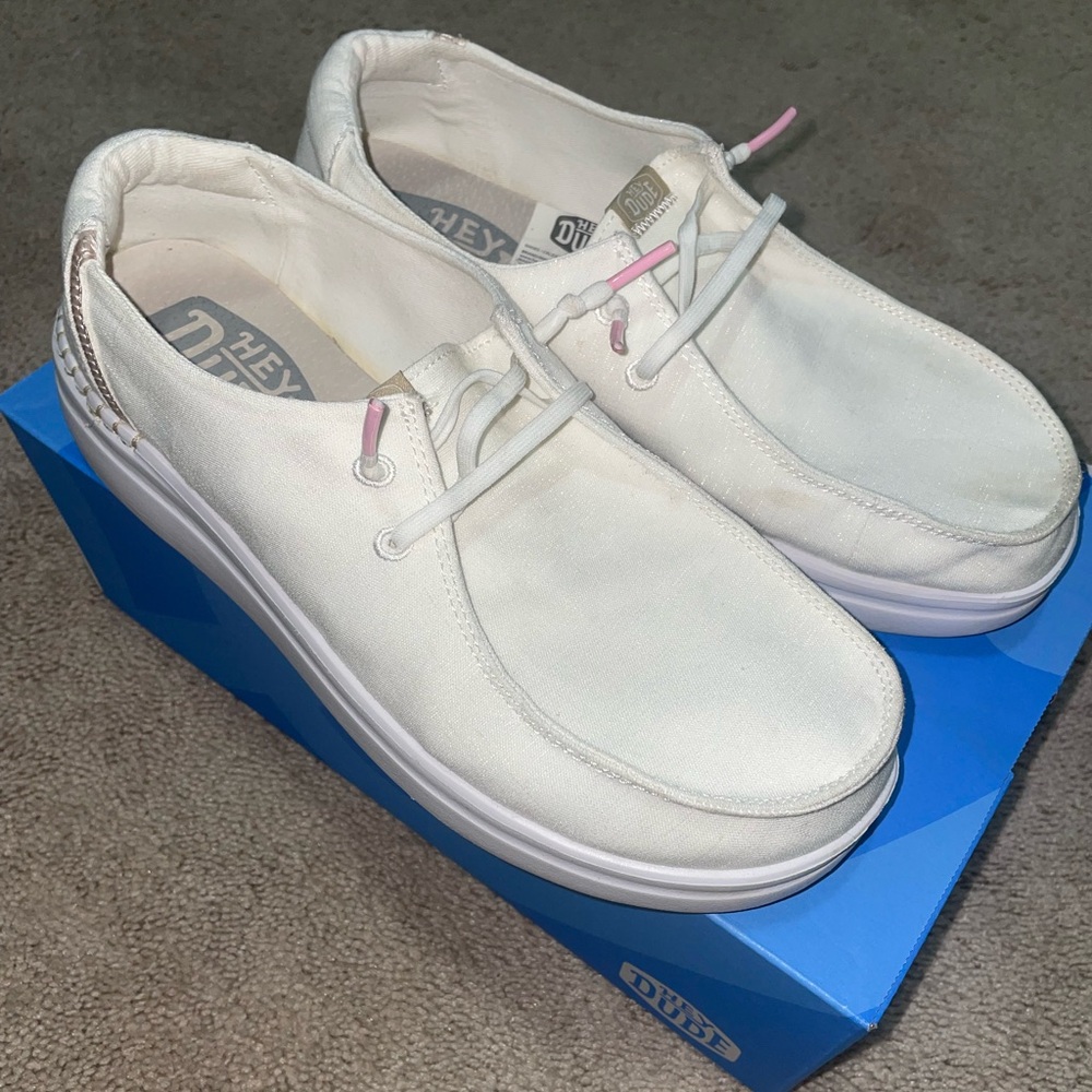 Hey Dude Women’s Wendy Rise - Spark White - Size 8